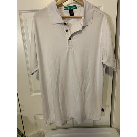 POLO GOLF SHIRT by‎ GOLFKNICKER.COM MEN'S Sz L White Pro Celebrity - Picture 4 of 8